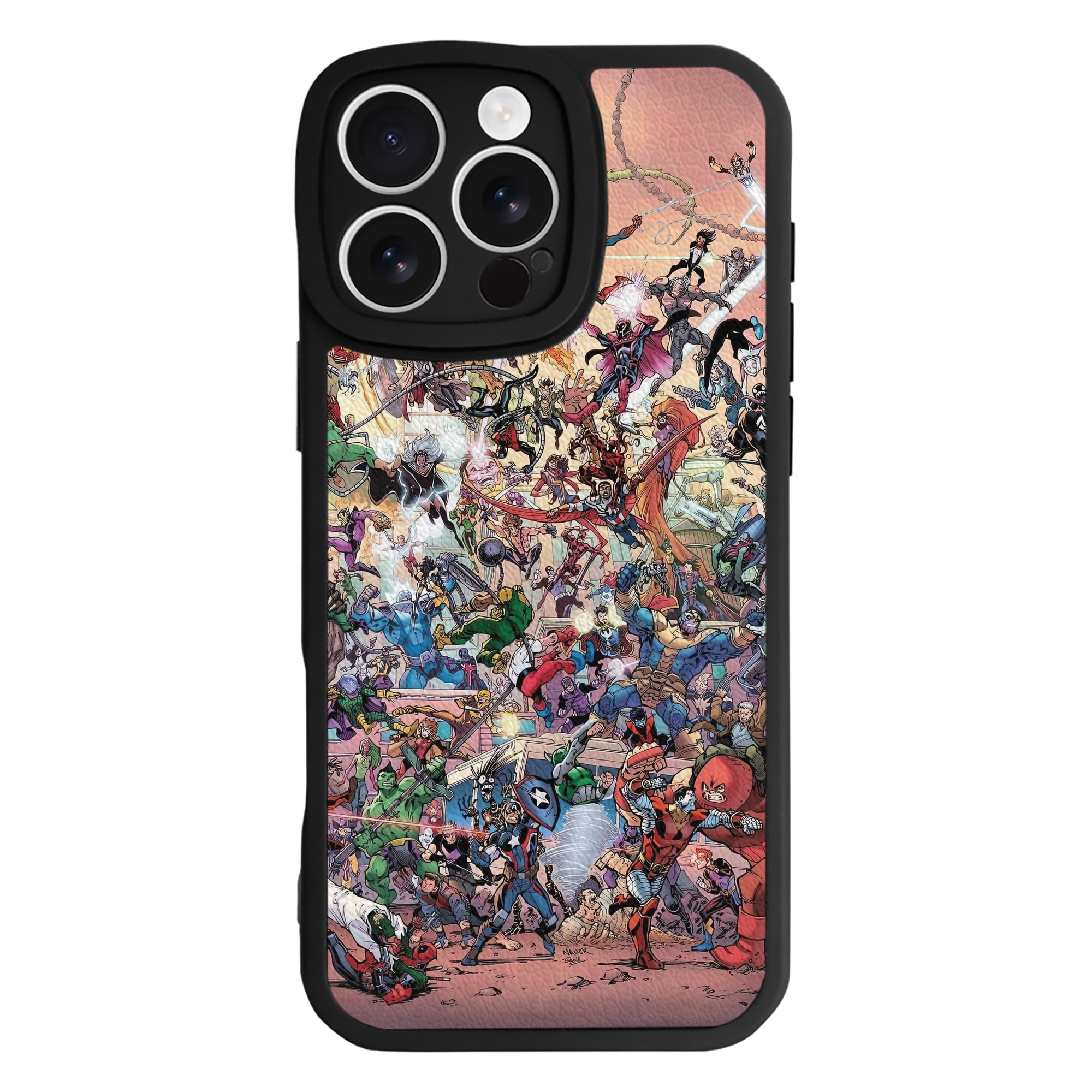 （画像用） Spider Man スパイダーマン 【iPhone 16シリーズ対応】シリコンスマホケース（レザー調） 材質：シリコン
